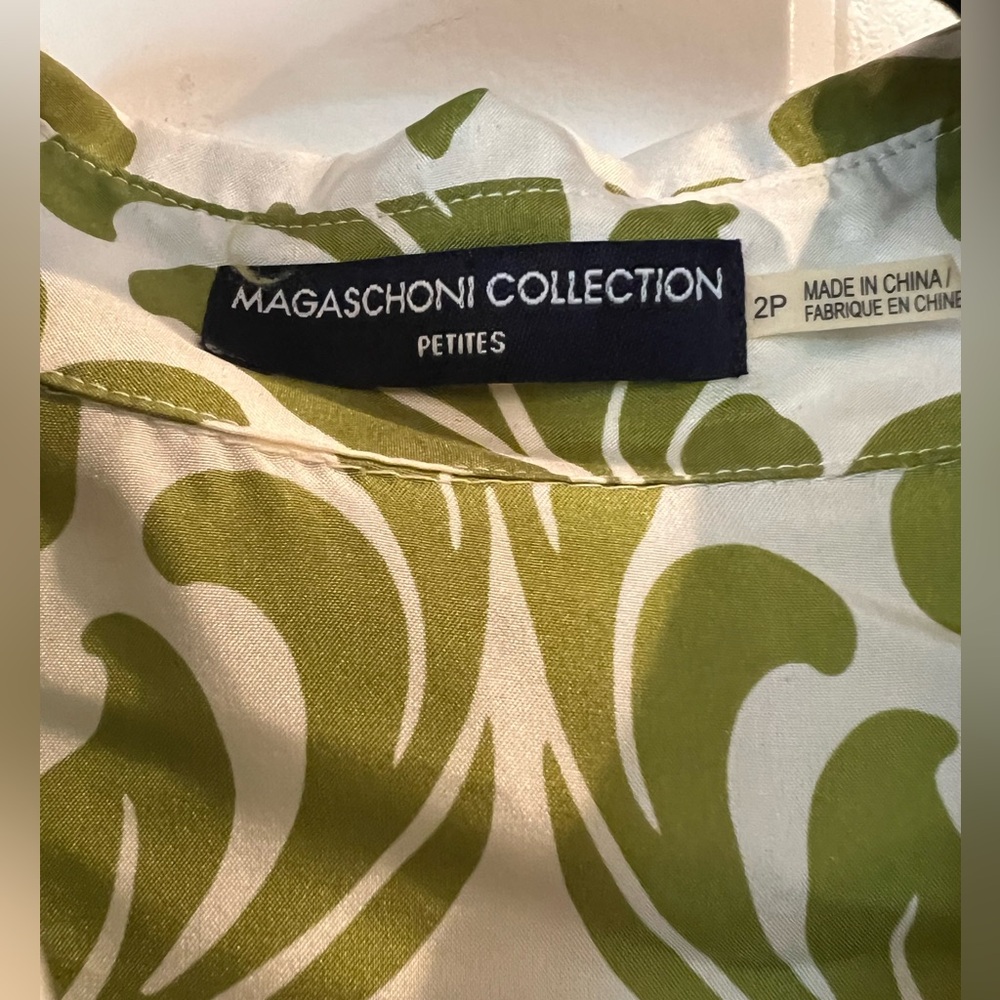 Green Button Down Blouse - image 3